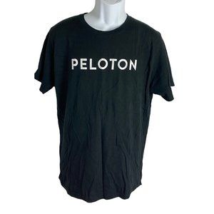 Mens Peloton Black Athletic Shirt Sz L Short Sleeve Gym Moisture Wicking Century